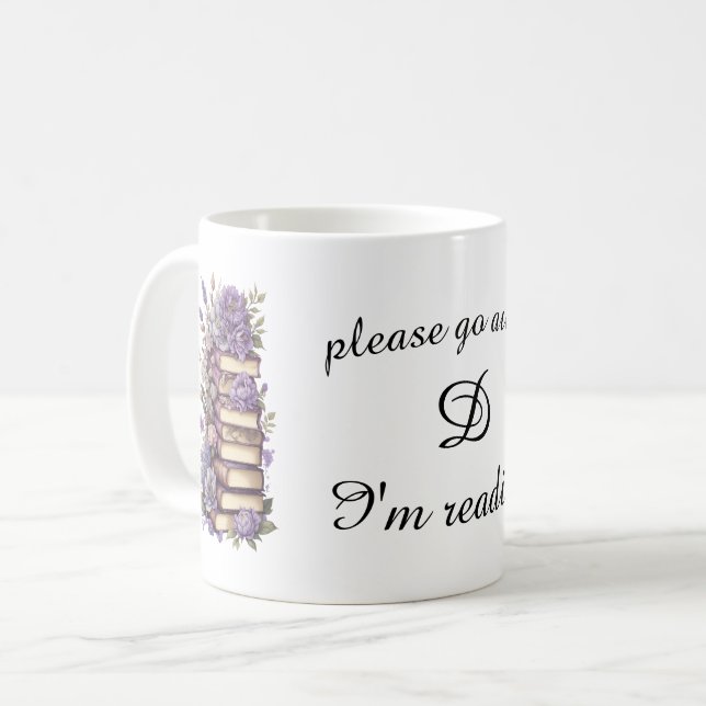 Caneca De Café Por favor, vá embora. Estou lendo. (Frente Esquerda)