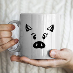 Caneca De Café Porco bonito encara porco engraçado