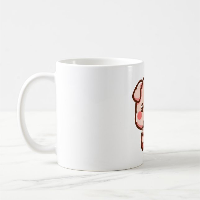 Caneca De Café Porco com Morango  (Esquerda)