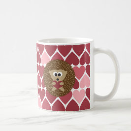 Caneca De Café Porco e corações