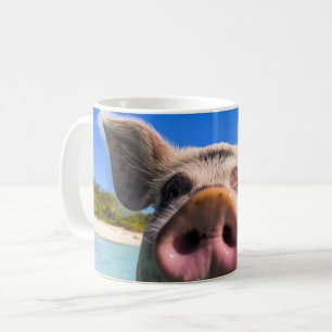 Caneca De Café Porco Nadador Fofo Exuma Bahamas