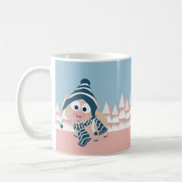 Caneca De Café Porco no inverno