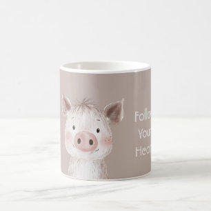 Caneca De Café Porco Rosa Feliz da Floresta