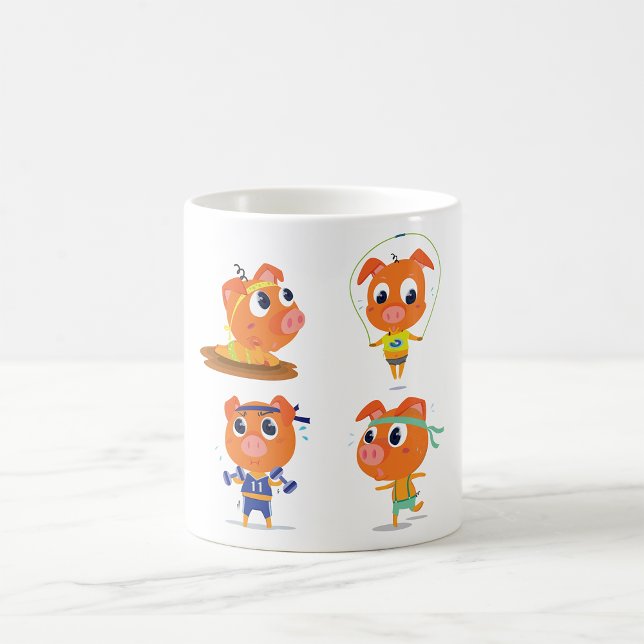 Caneca De Café Porcos funcionando (Criador carregado)