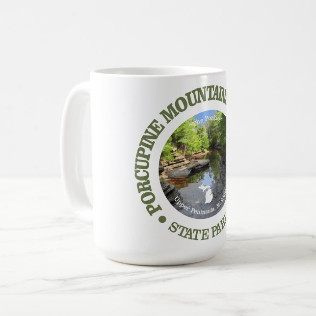 Caneca De Café Porcupine Mountain Wilderness SP (Frente Esquerda)