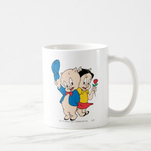 Caneca De Café Porky Pig e Petunia