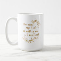 "Porque Meu Deus Está Dentro De Mim" Coffee Mug De