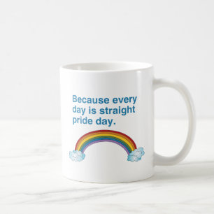 Caneca De Café Porque todos os dias é o dia do Orgulho Hetero