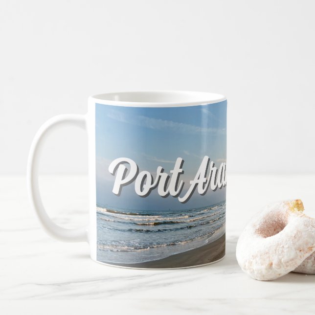Caneca De Café Port Aransas Beach Sunset Texas Photography (Com Donut)