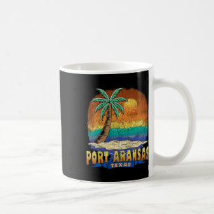 Caneca De Café Port ArKansas Texas Vintage angustiou Souvenir