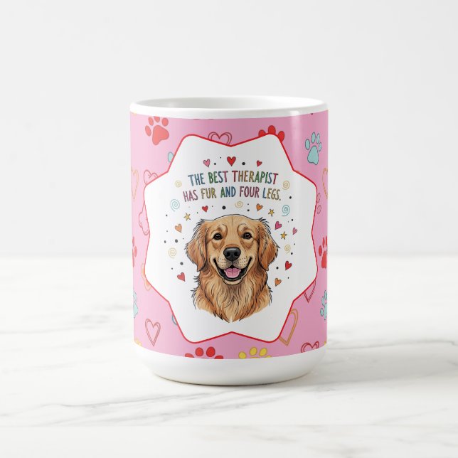 Caneca De Café Porta do Retriever de Ouro Cute (Centro)