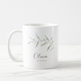 Caneca De Café Porta-vozes minimamente verde personalizada