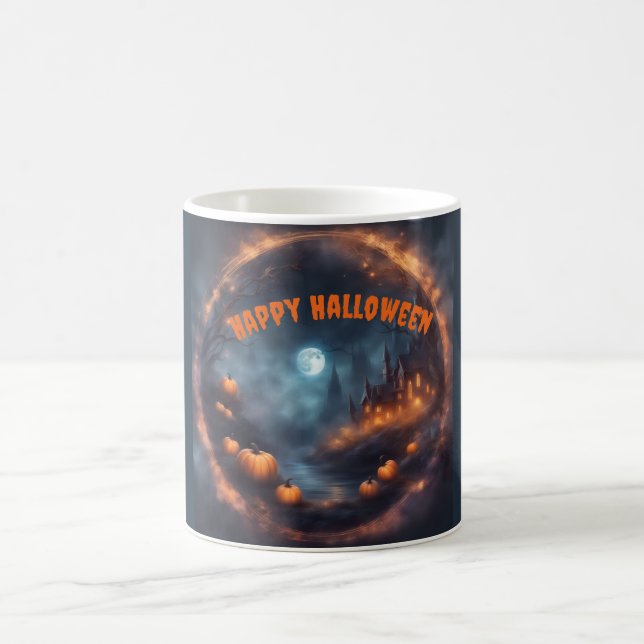 Caneca De Café Portal Místico para a Cidade do Halloween  (Centro)