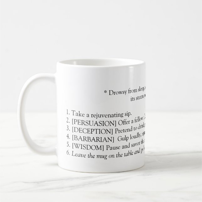Caneca De Café Portão 3 de Baldur inspirado personalizado (Esquerda)