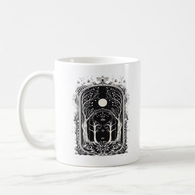 Caneca De Café Portão de Fantasia Goblincore para Clássico (Esquerda)