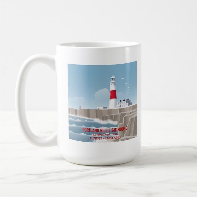 Caneca De Café Portland Bill Lighthouse (Esquerda)
