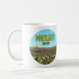 Caneca De Café Portland Oregon Centro Mt. Hood Vintage