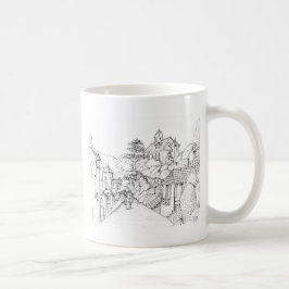 Caneca De Café Portmeirion North Wales - Caneta e desenho de tint