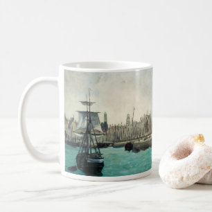Caneca De Café Porto em Calais por Manet, Arte Impressionista Ant