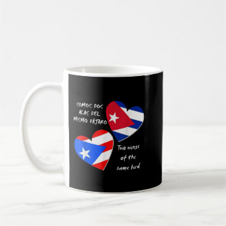 Caneca De Café Porto Rico e Cuba Heart, duas asas iguais
