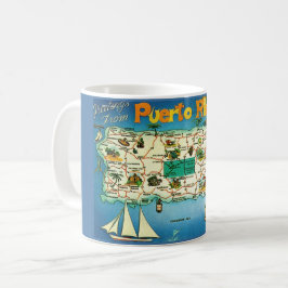 Caneca De Café Porto Rico Map Mug