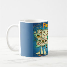 Caneca De Café Porto Rico Map Mug