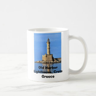 Caneca De Café Porto velho da piscina de Crete do farol, porto
