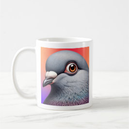 Caneca De Café Portrait de pigeon.