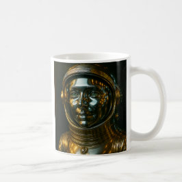 Caneca De Café Portrait femme or astronaute