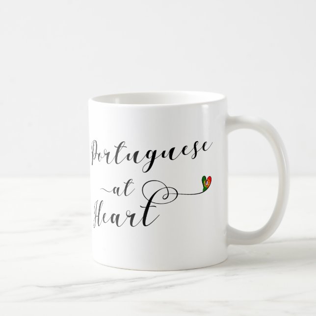 Caneca De Café Português no Coração Mug, Portugal (Direita)