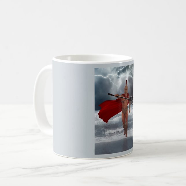 Caneca De Café Poseidon Sea Deus (Frente Esquerda)
