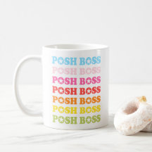 Posh Boss Star Studed Rainbow Coffee Mug
