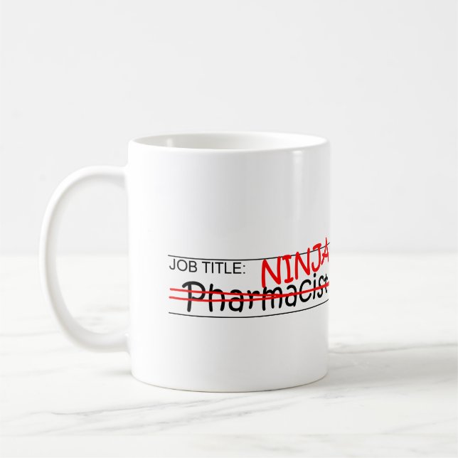 Caneca De Café Posição Ninja - farmacêutico (Esquerda)