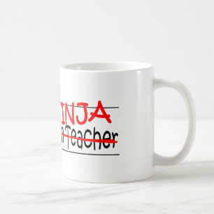 Caneca De Café Posição Ninja - jardim de infância Tchr