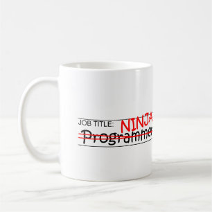 Caneca De Café Posição Ninja - programador