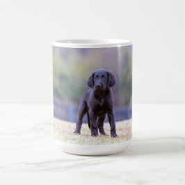 Caneca De Café Posição preta do filhote de cachorro do