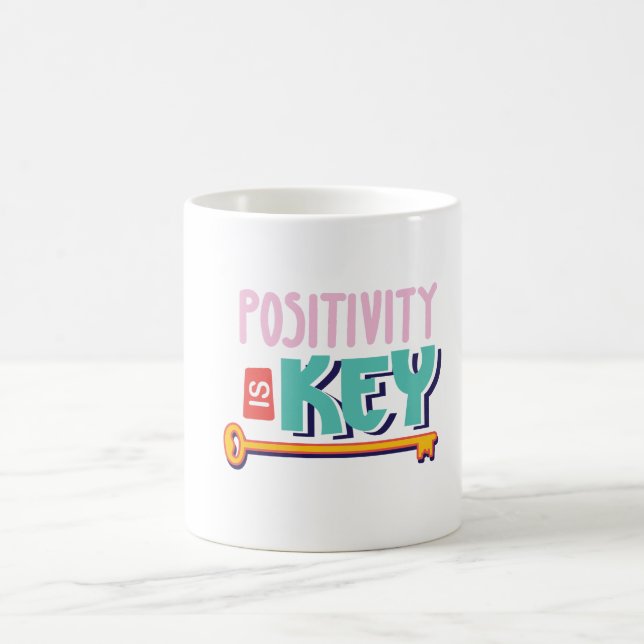 Caneca De Café positivity is the key design  (Centro)
