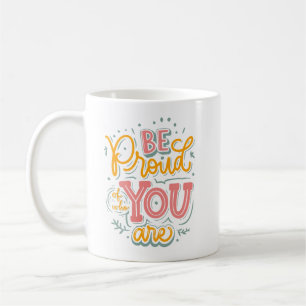 Caneca De Café Possibilidade de Autoamor Simples Colorida Vibrant
