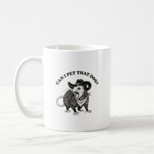 Caneca De Café Posso Acariciar Esse Cachorro Meme Opossum Engraça