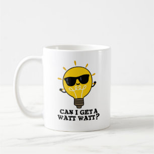 Caneca De Café Posso Conseguir Um Watt Cute Science Bulb Pun?