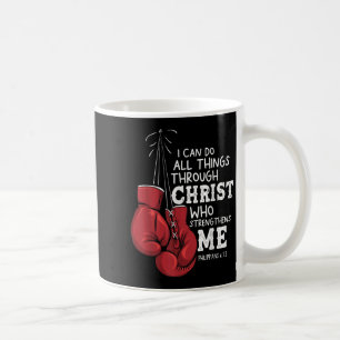 Caneca De Café Posso Fazer Coisas Citação de Boxe Cristão Filipen