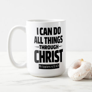 Caneca De Café Posso Fazer Todas as Coisas Filipenses 4 13 KJV Ca