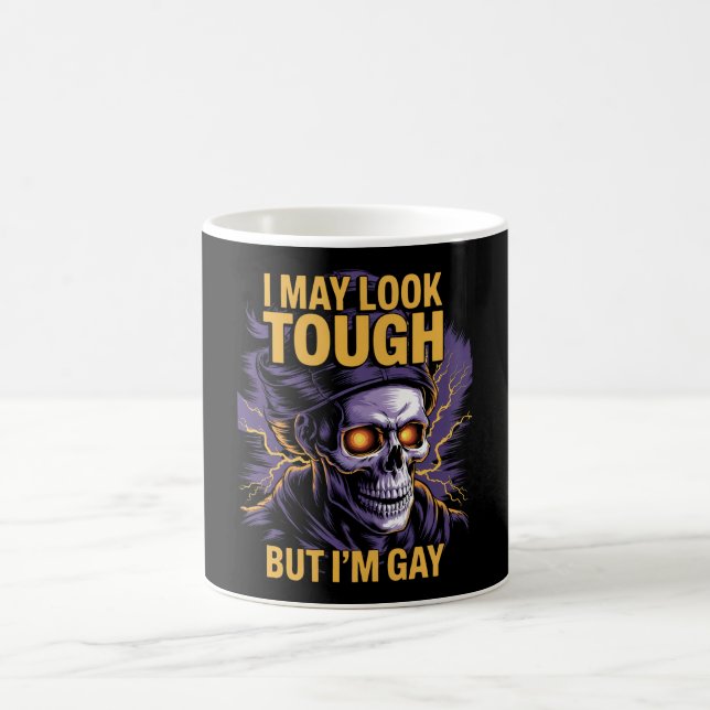 Caneca De Café Posso parecer difícil, mas sou Gay LGBTQ Orgulho A (Centro)