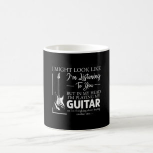 Caneca De Café Posso parecer que estou ouvindo você música guit
