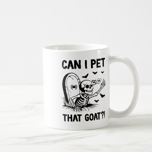 Caneca De Café Posso Pôr Aquele Halloween De Cabra? (Direita)