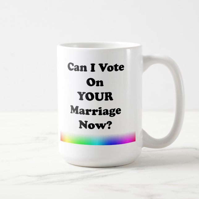 Caneca De Café Posso Votar Seu Casamento Agora? (Direita)