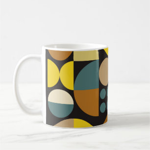 Caneca De Café Poster de abstrato geométrico com trabalho de arte