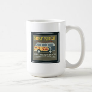 Caneca De Café Poster de Huntington Beach do cavaleiro do surf