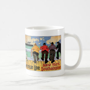 Caneca De Café Poster de Linha Americana