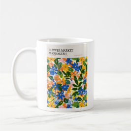Caneca De Café Poster de Mercado de Flores Marraquexe